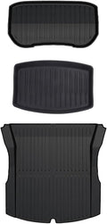 All Weather TPE Floor Mats Cargo Liner Compatible with Tesla Model 3 Highland 2024 Waterproof Anti-Slip Trunk Mats TPE Foot Pads(3PCS Trunk Set)