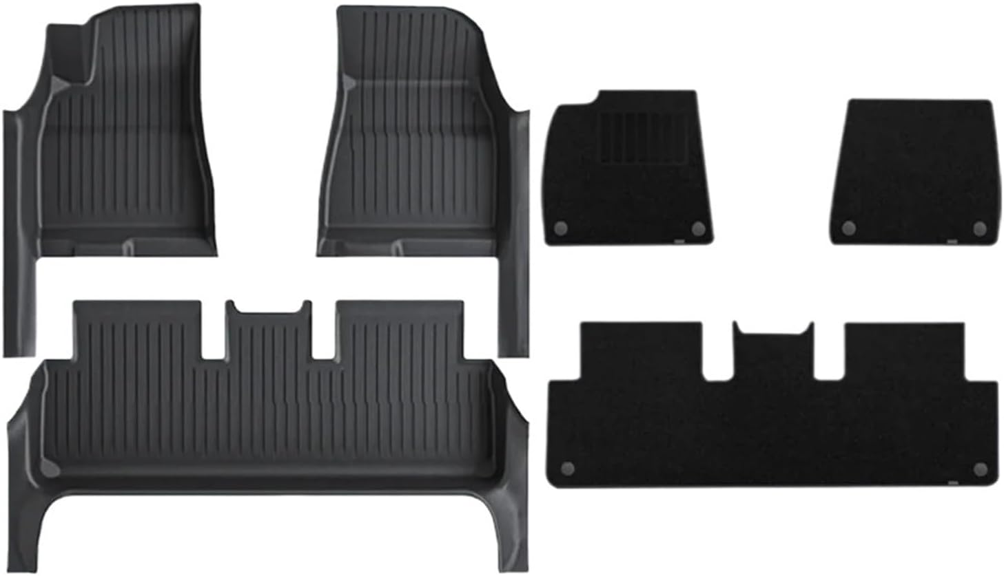 TPE Floor Mat Compatible with Tesla Model 3 Highland with Door Sill Protector Trunk Mats Front Rear Cargo Liner Compatible with Model 3 2025 2024(DLFM-3PCS)