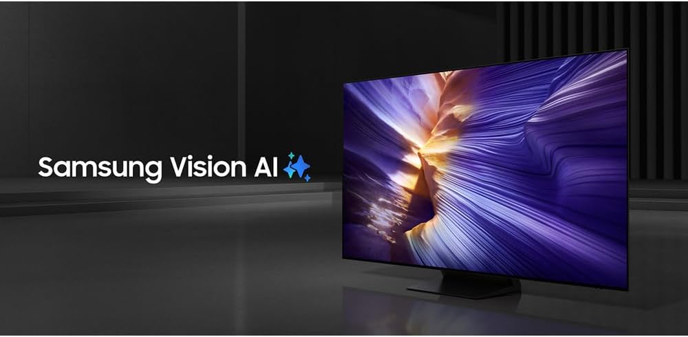 Samsung 77 inch OLED 4K S90F Smart TV (2025) Vision AI, OLED HDR+ Bundle with CPS Exclusive 1-Year Protection & Deco Gear Complete Home Theater Beginner's Guidebook