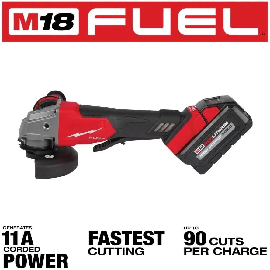 2-Tool Combo Kit 2991-22 for Milwaukee M18 FUEL Cordless 2854-20 3/8' Compact Impact Wrench 2880-20 4-1/2' / 5' Grinder