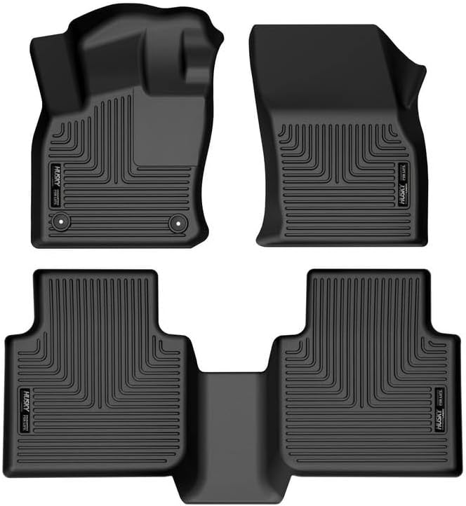 Husky Liners Weatherbeater Floor Mats | Fits 2018-2024 Volkswagen Tiguan | Front & 2nd Row, 3-pc Black - 95231