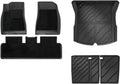 Floor Mats Compatible with Tesla Model 3 2024 Highland All Weather Cargo Liner Floor Mats Frunk Trunk Mats Backseat Protector Pad(9pcs Set)