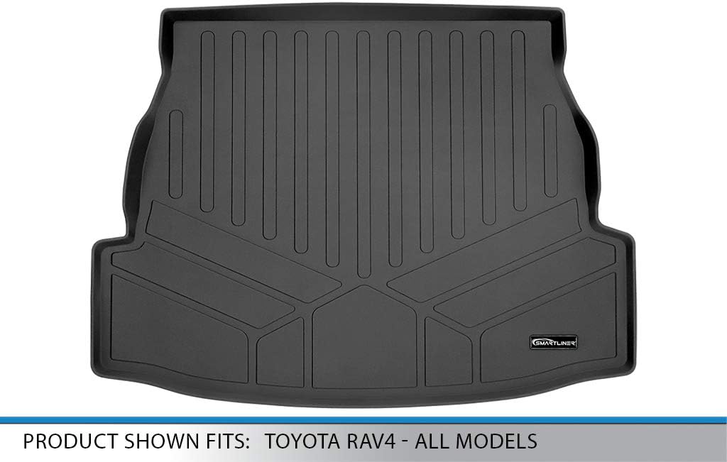SMARTLINER All Weather Custom Fit Cargo Liner Trunk Floor Mat Compatible with 2019-2025 Toyota RAV4