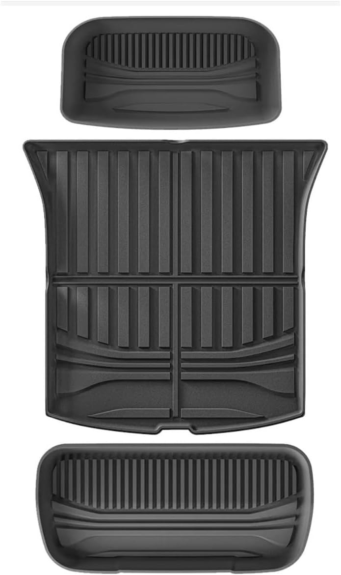 Compatible with Tesla Model Y Launch 2025+ Juniper TPE Floor Mats & Cargo Liner, All Weather Trunk Mats Floor Liner Backrest Mats LHD(Purple)