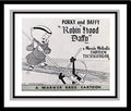 Porky Pig and Daffy Duck in Chuck Jones' 'Robin Hood Daffy' Studio Lobby Card Publicity Still - Warner Brothers