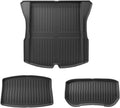 TPE 2024 Compatible with Tesla Model 3 Highland Floor Mats All Weather Front Rear Cargo Liner Mat, WP Mats Accessories(3pcs LHD Trunk Mat)