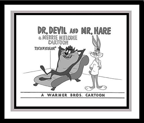 Bugs Bunny and the Tasmanian Devil (Taz) in 'Dr. Devil and Mr. Hare' Studio Lobby Card Publicity Still - Warner Brothers
