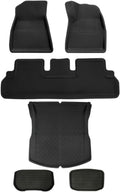 Compatible with Tesla Model 3 Highland 2024 XPE Floor Mats All Weather Trunk Floor Mat WP Non-Slip Cargo Liners Left Right Rubber(M3 6PCS RHD)