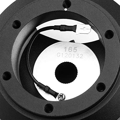 NRG Innovations SRK-165H Steering Wheel Hub Adapter(Aluminum, Black, 74mm 6-Bolt) Works with 09-16 Hyundai Genesis/10-16 Genesis Coupe