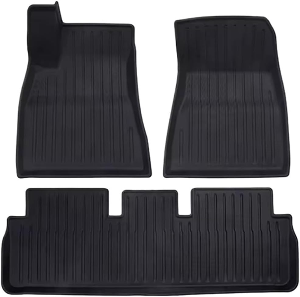 Compatible with Tesla Model 3 2024 Highland TPE Floor Mats & Cargo Liner Waterproof Anti-Slip Trunk Mat TPE Pads Left Right Hand Drive(3PCS LHD)