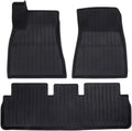Compatible with Tesla Model 3 2024 Highland TPE Floor Mats & Cargo Liner Waterproof Anti-Slip Trunk Mat TPE Pads Left Right Hand Drive(3PCS LHD)