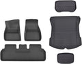 3D Floor Mats Compatible with Tesla Model 3 Highland 2024, All Weather Waterproof LHD XPE Front Rear Trunk Cargo Liner Mat Accessories(6PCS Floor Mats)