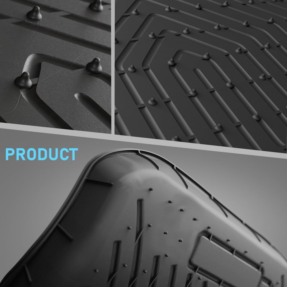 ALLGOOD TPE Floor Mats Cargo Liners Fit LX RX300 2019 4PCS 1st & 2nd Row & Truck Bed Mats All Weather Protection Black Alfombras para Carro