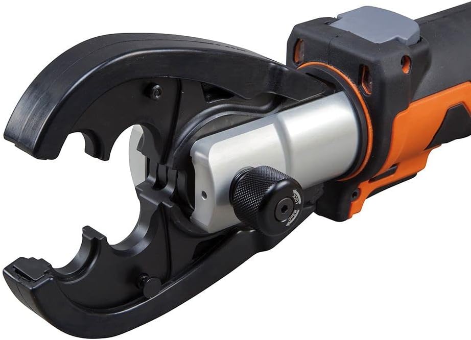 Klein Tools BAT207T23 7-Ton Battery-Operated Crimper with Fixed O Die/D3 Groove, 2 Ah DeWALT 20V Batteries