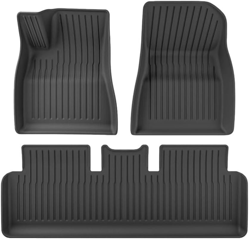 Compatible with Tesla Model 3 Highland 2024 TPE Floor Mats Cargo Liners All Weather Waterproof Trunk Mats Left Right Hand Drive(3PCS LHD)