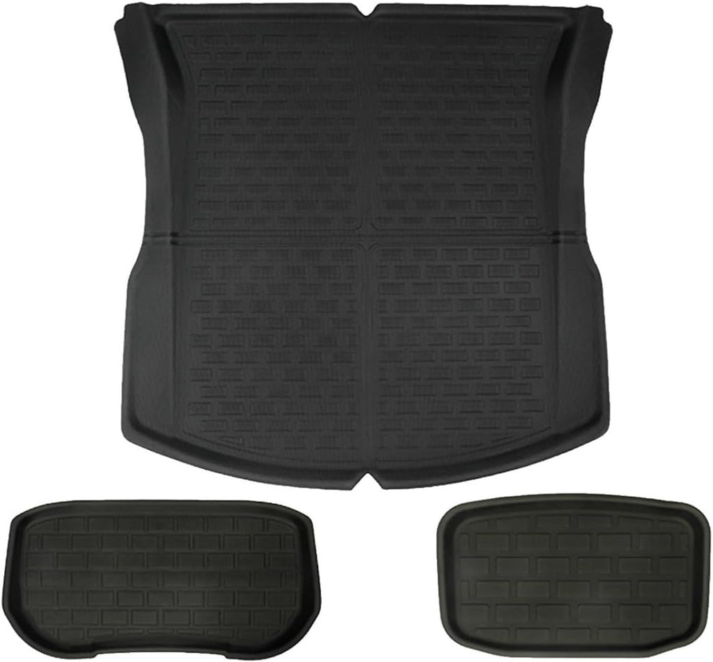 Compatible with Tesla Model 3 Highland 2024 XPE Floor Mats All Weather Trunk Floor Mat WP Non-Slip Cargo Liners Left Right Rubber(M3 Trunk Mat)