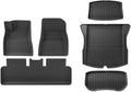 TPE 2024 Compatible with Tesla Model 3 Highland Floor Mats All Weather Front Rear Cargo Liner Mat, WP Mats Accessories(6pcs LHD)