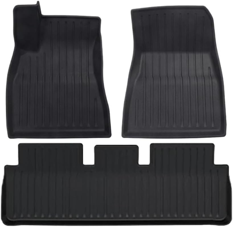 TPE Floor Mats & Cargo Liner Compatible with Tesla Model 3 Highland 2024, All Weather Waterproof Anti-Slip Trunk Mats TPE Floor Liners(3PCS LHD)