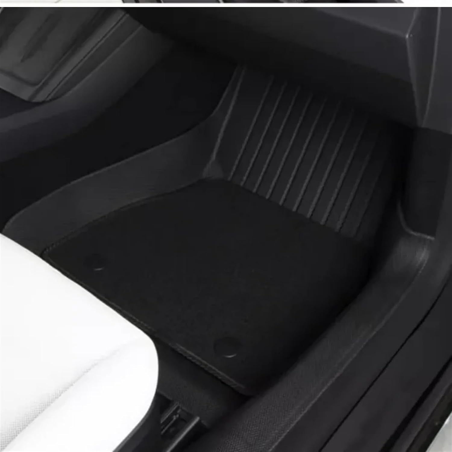 Compatible with Tesla Model 3 Highland 2024 TPE Floor Mats,with Door Sill Protector Full Cover All Weather Cargo Liners Accessories(3PCS Floor Mats)