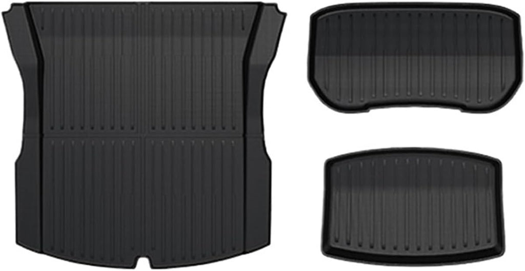 Car Floor Mats Cargo Liner Waterproof Anti-Slip Trunk Mat TPE Pads Accessories，Compatible for Tesla Model 3 2024 Highland(for 3 3Pcs Trunk Mat)