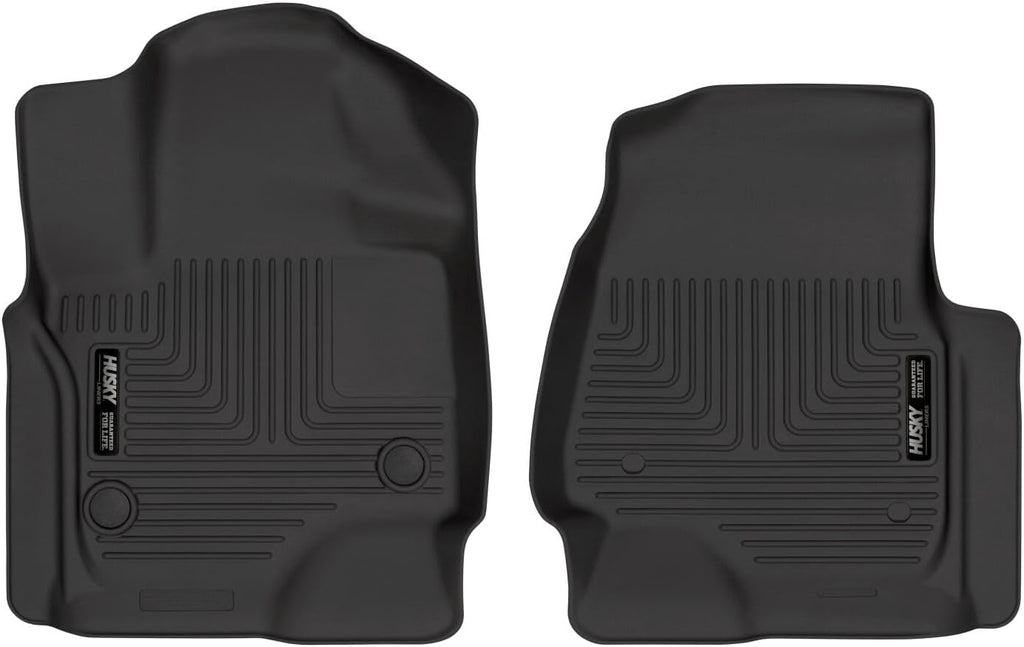 Husky Liners X-act Contour Floor Mats | Fits 2018-2024 Ford Expedition/Lincoln Navigator | Front Row, 2-pc Black - 54651