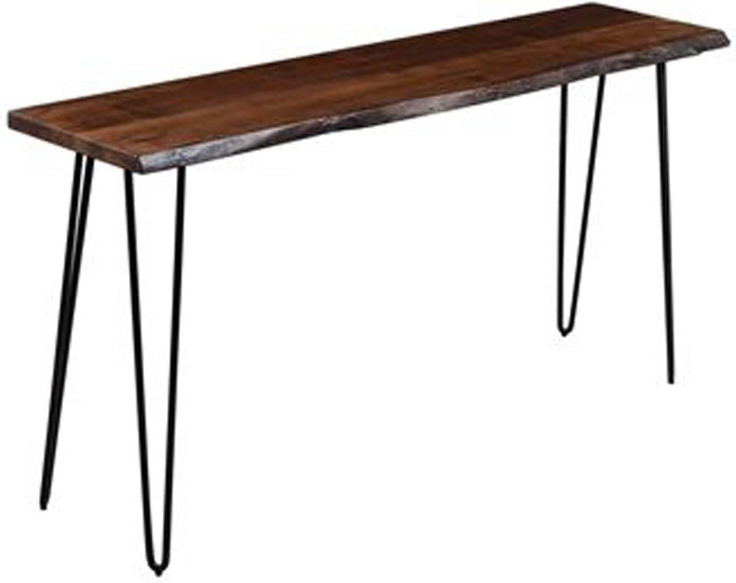 Jofran Nature's Edge 72' Farmhouse Dining Table - Solid Wood Counter Height Dining Table for Modern Homes, Chestnut