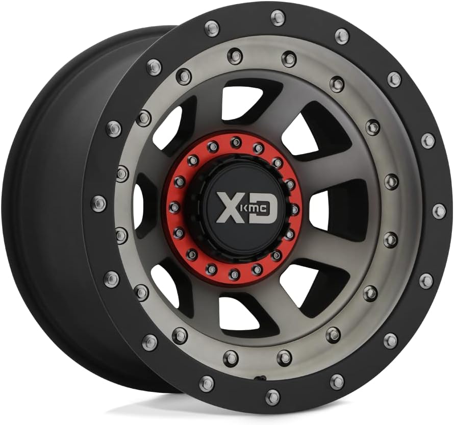 XD Series By KMC Wheels FMJ 17x9 6x135.00/6x139.70 SATIN BLACK W/DARK TINTED CLEAR COAT (-12 mm) Wheels