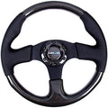NRG Innovations NRG-ST-310CFBS Carbon Fiber Steering Wheel, 315mm with Black Stitching, Perforated Leather Trim