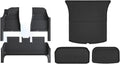 Compatible with Tesla Model 3 Highland 2024 TPE Full Cover Floor Mats with Door Sill Protector, Full Set Floor Liners Cargo Liner Seat Back(6PCS Floor Mats)