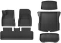 TPE 2024 2025 Compatible with Tesla Model 3 Highland Floor Mats All Weather Front Rear Cargo Liner Mat WP Anti-Slip Mats Accessories(6pcs LHD)