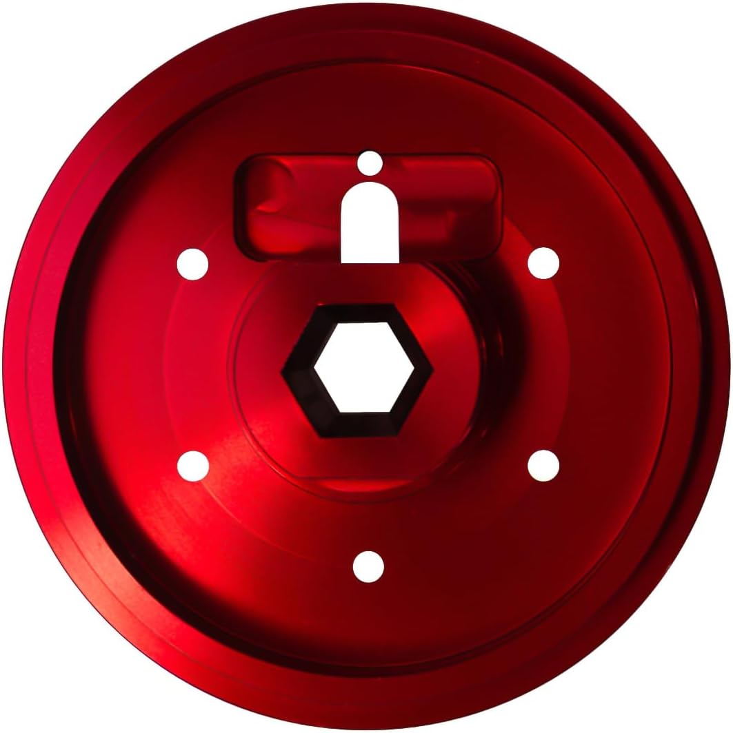 NRG Innovations Racing Style Steering Wheel Short Hub, Lockable Aluminum Steering Shaft, 6x70mm Bolt Pattern Quick Release Adapter Unit, Compatible For 03-14 Ford/Mazda/Lotus, Red, NRG-SRK-175H-RD