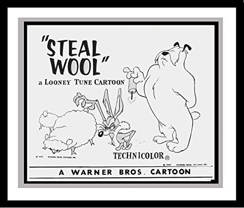 Ralph Wolf and Sam Sheepdog in 'Steal Wool' Studio Lobby Card Publicity Still - Warner Brothers