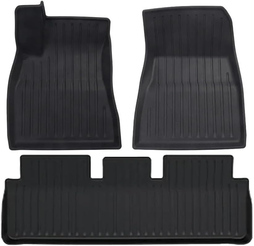 TPE Floor Mats Cargo Liner Compatible with Tesla Model 3 Highland 2024 All Weather Waterproof Anti-Slip Trunk Mats TPE Floor Liners(3PCS LHD)