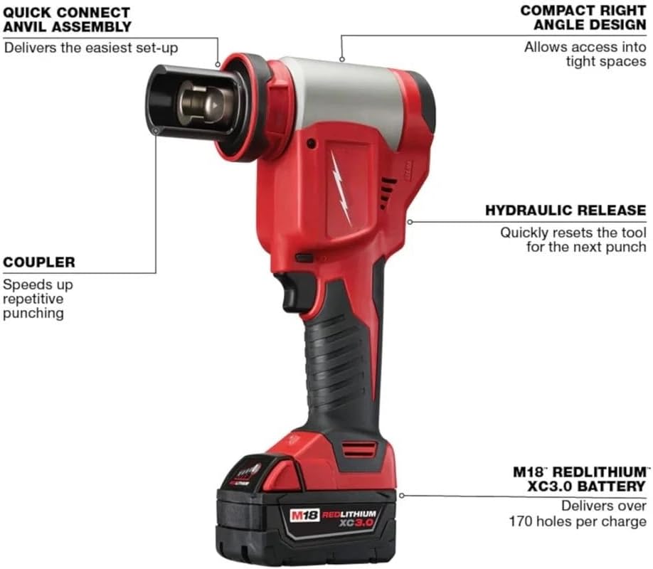 New 2676-23 for Milwaukee M18 1/2-4' 10-Ton Cordless Knockout Tool Kit w/Carrying Case