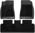 Compatible with Tesla Model 3 Highland 2024 2025+ TPE Floor Mats & Cargo Liner, 3D Cyber Style Waterproof Anti-Slip Trunk Mat Backrest Mats(6PCS Blanket Set)