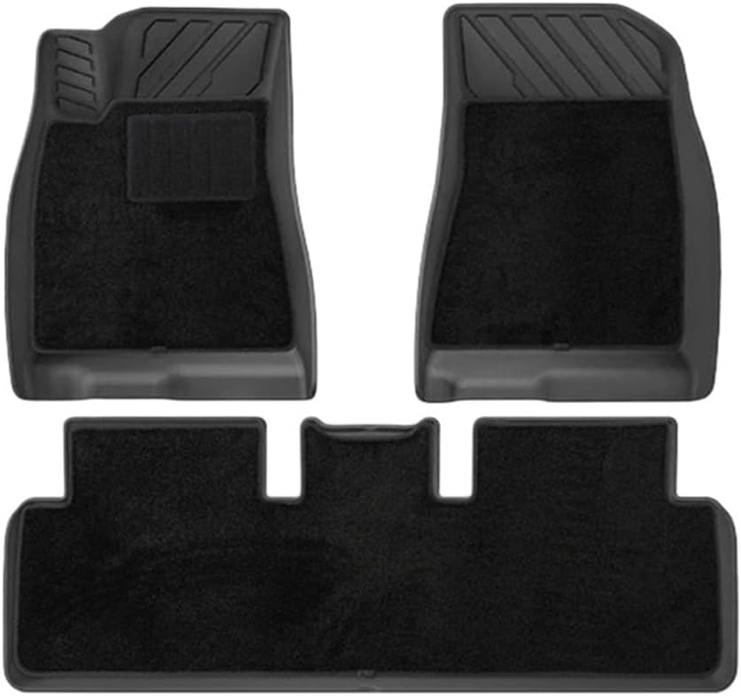 Compatible with Tesla Model 3 Highland 2024 2025+ TPE Floor Mats & Cargo Liner, 3D Cyber Style Waterproof Anti-Slip Trunk Mat Backrest Mats(6PCS Blanket Set)