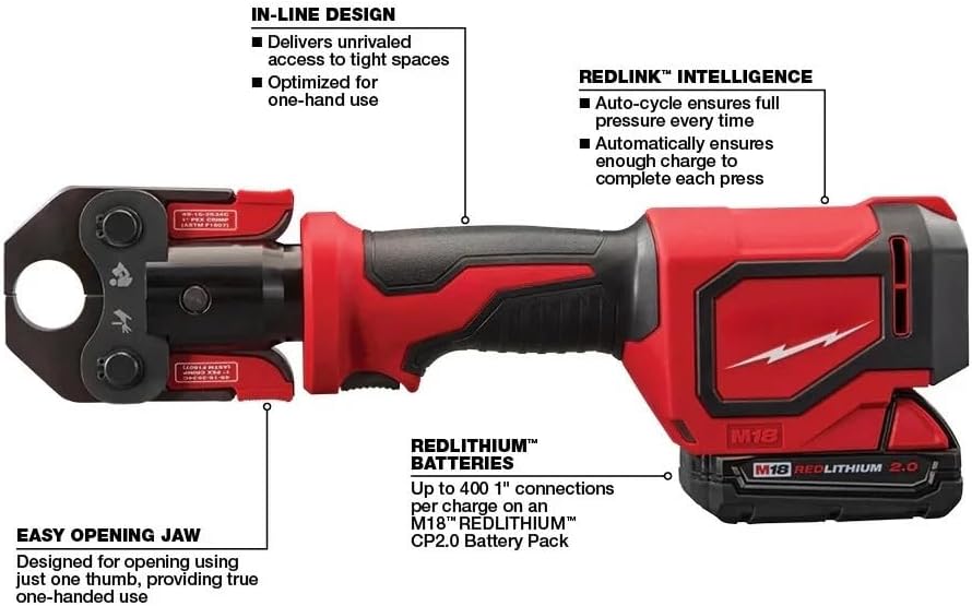 New 2674-22C for Milwaukee M18 Cordless Short Throw Press Tool Kit with Crimp Jaws