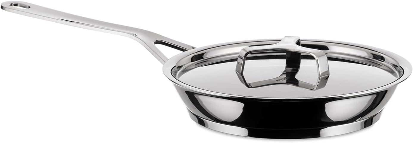 A Di Alessi,AJM110/20 'POTS & PANS', Frying pan in 18/10 stainless steel mirror polished,1 qt 2 oz