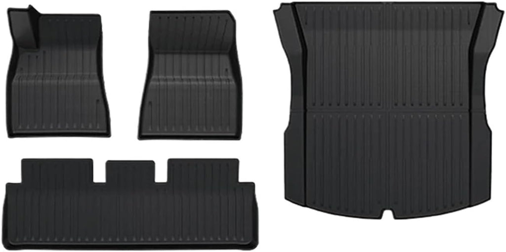Compatible with Tesla Model 3 2024 2025 2026 Highland Floor Mats Cargo Liner TPE Pad Left/Right Hand Rubber(4pcs Front LHD)