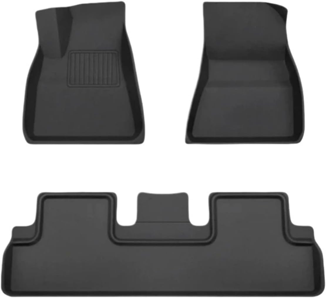2024 Compatible with Tesla Model 3 Highland Floor Mats XPE All Weather Front Rear Cargo Liner Mat Waterproof Anti-Slip 3D Trunk Mats(3pcs Model 3 LHD)