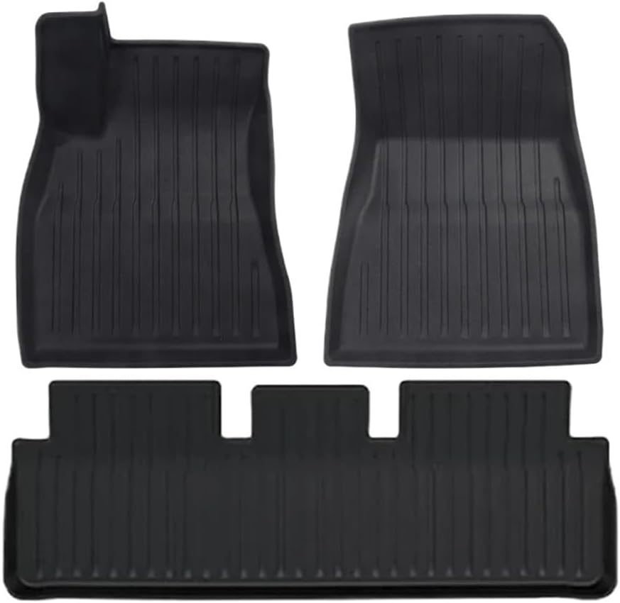 TPE Floor Mats & Cargo Liner Compatible for Tesla Model 3 2024 Trunk Mats TPE Floor Liners(3PCS LHD)