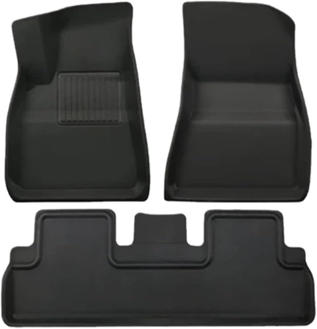 Highland Cargo Liner Floor Mats Anti-Slip Pads Waterproof Trunk Mat,Compatible with Tesla Model 3 2024 Highland Accessories(3 3Pcs Floor Mat XPE)