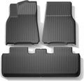 TPE Floor Mats Compatible with Tesla Model 3 Highland 2024 Model Y 2024-2017, Upgraded WP Anti-Slip Front Rear Cargo Liner Trunk Mat(3PCS for Model Y)