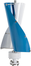 Wind Turbine, 100W 12V Vertical Axis Wind Turbine Generator Controller Wind Generator Kit Wind Turbine Machine Wind Power Generator Wind Power Tool for Home, Business, Boats, Gazebos (White and Blue)