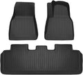 Floor Mats for Tesla Model 3 Y 2021-2024 5-Seater Custom Fit All Weather Heavy Duty TPE Cargo Liner Trunk Accessories(3 21-23 TPE RHD FT)