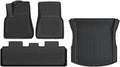 Floor Mats for Tesla Model 3 Y 2021-2024 5-Seater Custom Fit All Weather Heavy Duty TPE Cargo Liner Trunk Accessories(3 2024 TPE LHD 4PCS)