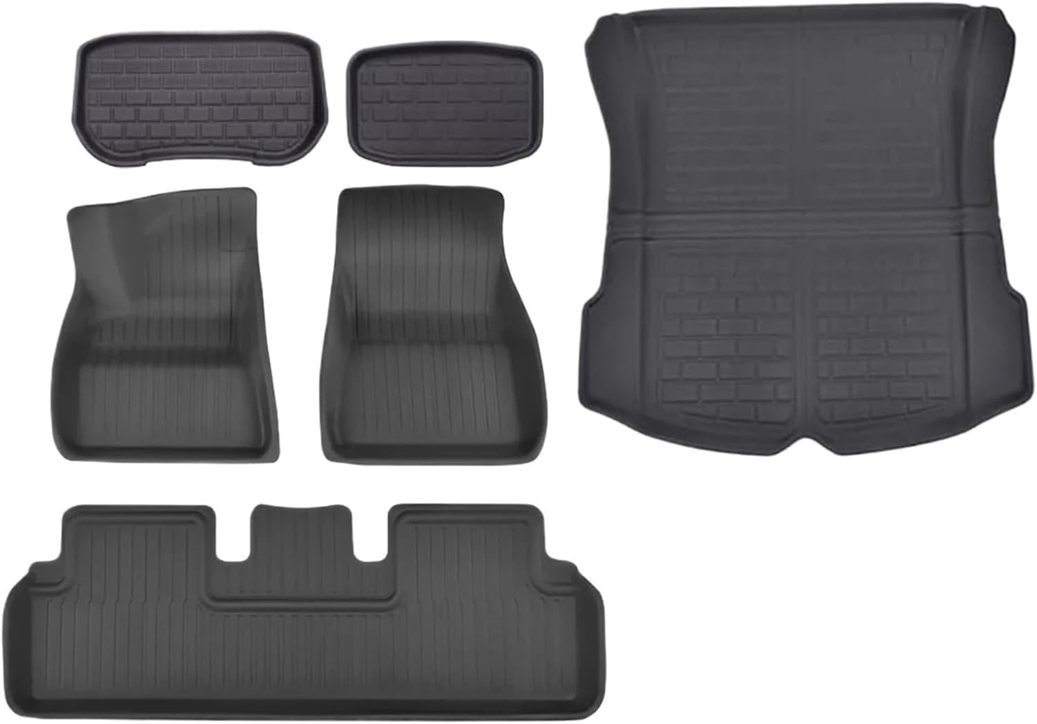 XPE Floor Mats Compatible with Tesla Model 3 Highland 2024 Model Y 2024-2017, All Weather Cargo Liner Floor Mats and Cargo Trunk Mats(6PCS M3 Highland)