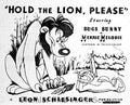 Bugs Bunny in'Hold the Lion, Please' Directed by Chuck Jones. Released on June 6, 1942 Studio Lobby Card Publicity Still - Warner Brothers
