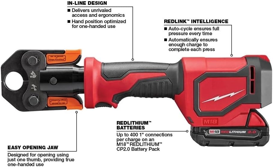 New 2674-22P for Milwaukee M18 18V Short Throw Press Tool Kit Red
