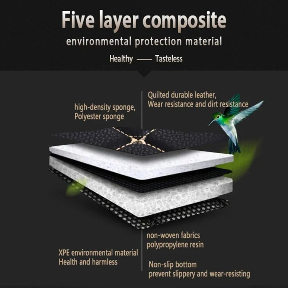 Trunk Liner Cargo Mats Custom for Peugeot 4008 2017-2020 2021 2022 2023 2024(Upper Floor), Car Trunk Mats Full Coverage Waterproof Luxury Leather Durable Car Accessories,Red